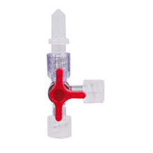 Grifo de tres vías rojo
