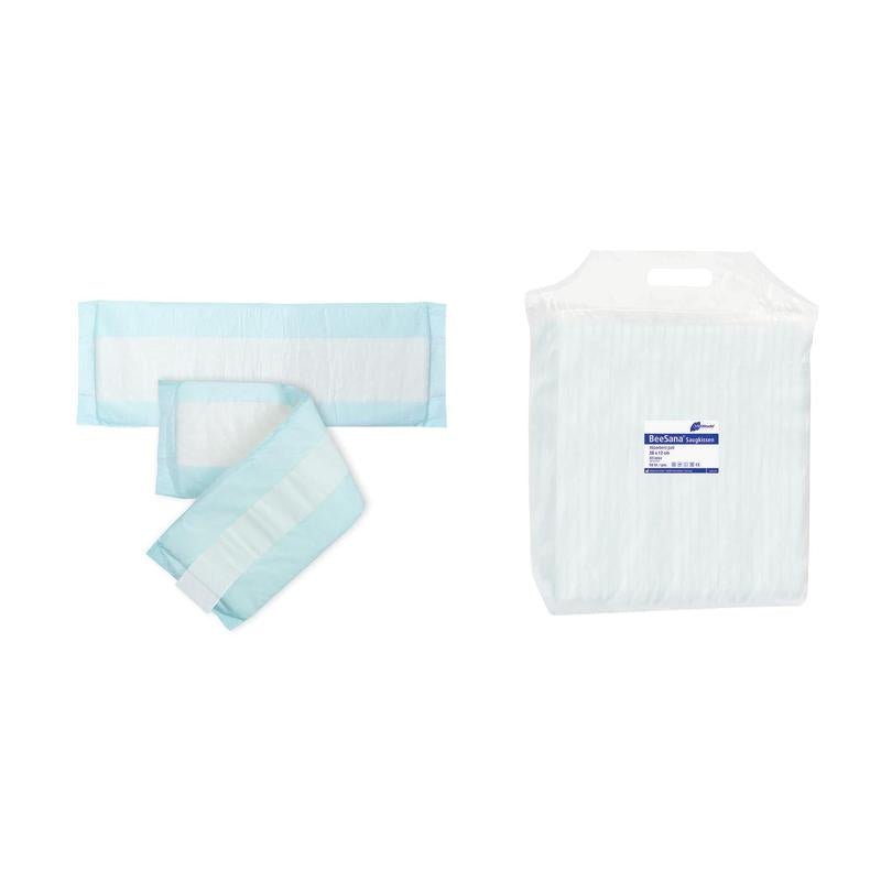 BeeSana® absorbent cushion, 12 x 38 cm | Carton (8 packs)