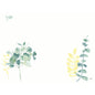 A minimal watercolor design with green and yellow leaf accents highlights the Dunicel sets 30x40 cm Spire by Duni GmbH-100 premium table decoration, which is ideal as table decoration for elegant establishments.