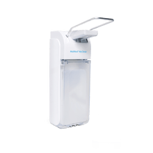 MaiMed MyClean Dispensador universal de plástico con palanca de brazo blanco para 500 ml y 1 l (incl. adaptador de 500 ml) | Botella (500ml)