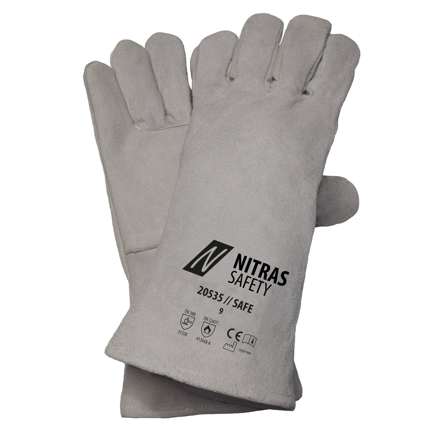 NITRAS SAFE, guantes de soldadura, gris