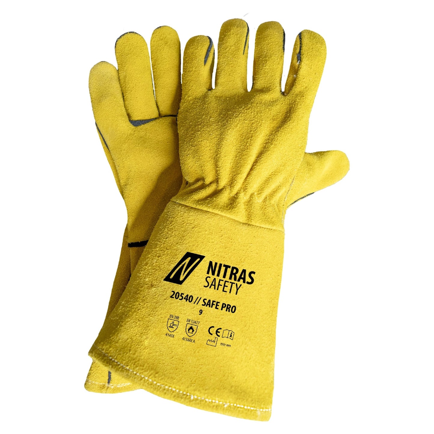 NITRAS SAFE PRO, guantes de soldadura, ocre
