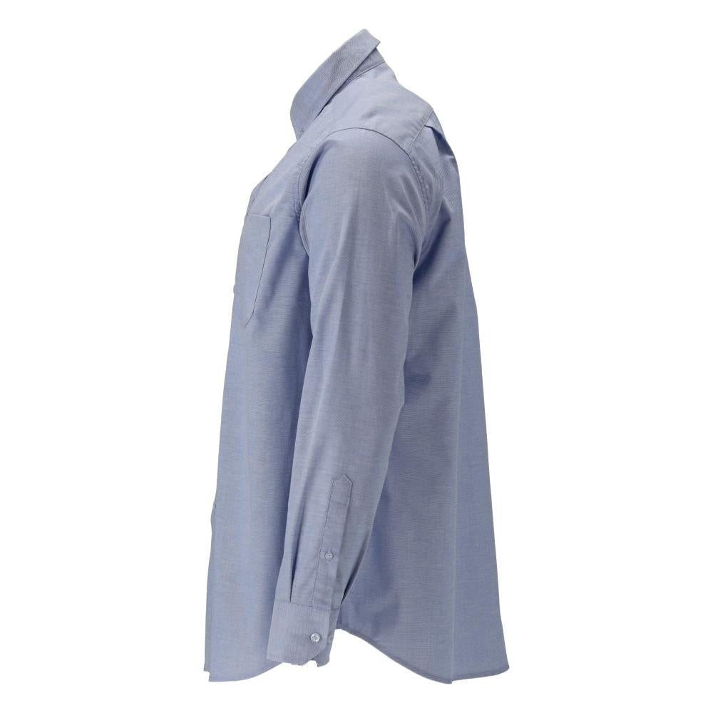 Camisa, corte clásico, tejido elástico, azul claro