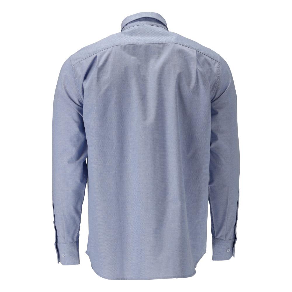 Camisa, corte clásico, tejido elástico, azul claro