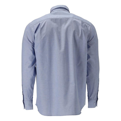 Camisa, corte clásico, tejido elástico, azul claro