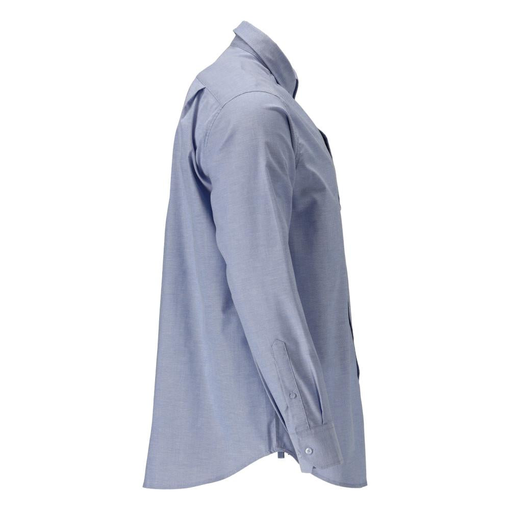 Camisa, corte clásico, tejido elástico, azul claro