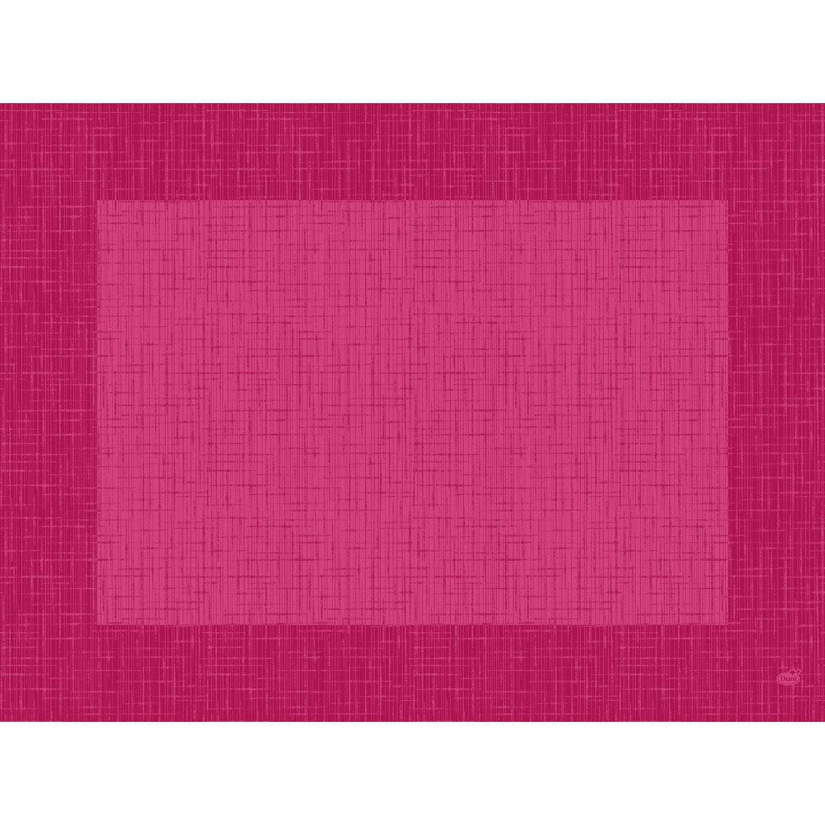 Die Bio-Dunicel-Sets 30x40 Linnea fuchsia der Duni GmbH sind hochwertige, rechteckige Tischsets in mittel- und dunkelrosa mit Kreuzschraffurmuster - perfekt für die Kombination mit biologisch abbaubaren Servietten für eine umweltfreundliche, geometrische Tischgestaltung.