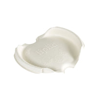 La tapa LipLid para vasos de 180/240 ml de Duni GmbH (paquete de 50 unidades) es una tapa blanca, redonda y a prueba de fugas, con tres orificios para beber y texto en relieve. Se muestra sobre fondo blanco.