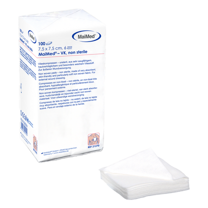 MaiMed-VK non-sterile fleece compresses of 100 pieces/paper bag