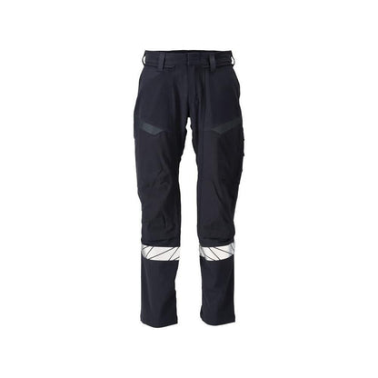 Pantalones, bolsillos en las rodillas, pantalones ULTIMATE STRETCH Multisafe, negro azul/amarillo de alta visibilidad