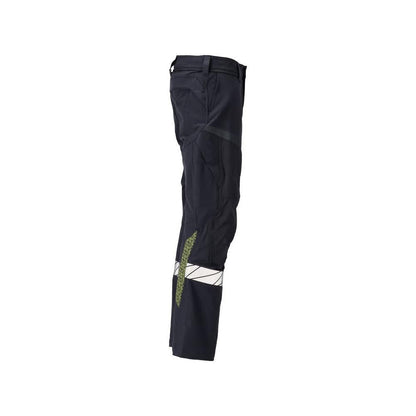 Pantalones, bolsillos en las rodillas, pantalones ULTIMATE STRETCH Multisafe, negro azul/amarillo de alta visibilidad