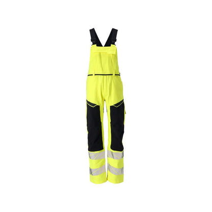 Peto, bolsillos en las rodillas, inserciones elásticas Peto Multisafe, amarillo de alta visibilidad/negro-azul