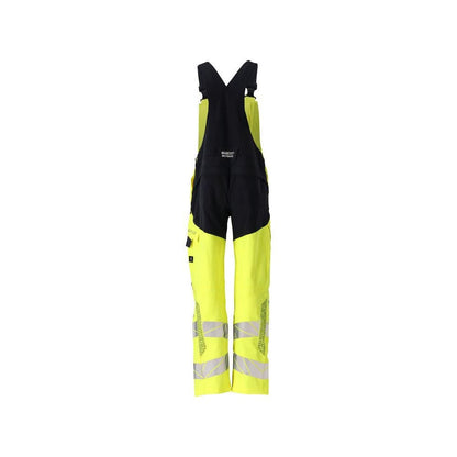 Peto, bolsillos en las rodillas, inserciones elásticas Peto Multisafe, amarillo de alta visibilidad/negro-azul