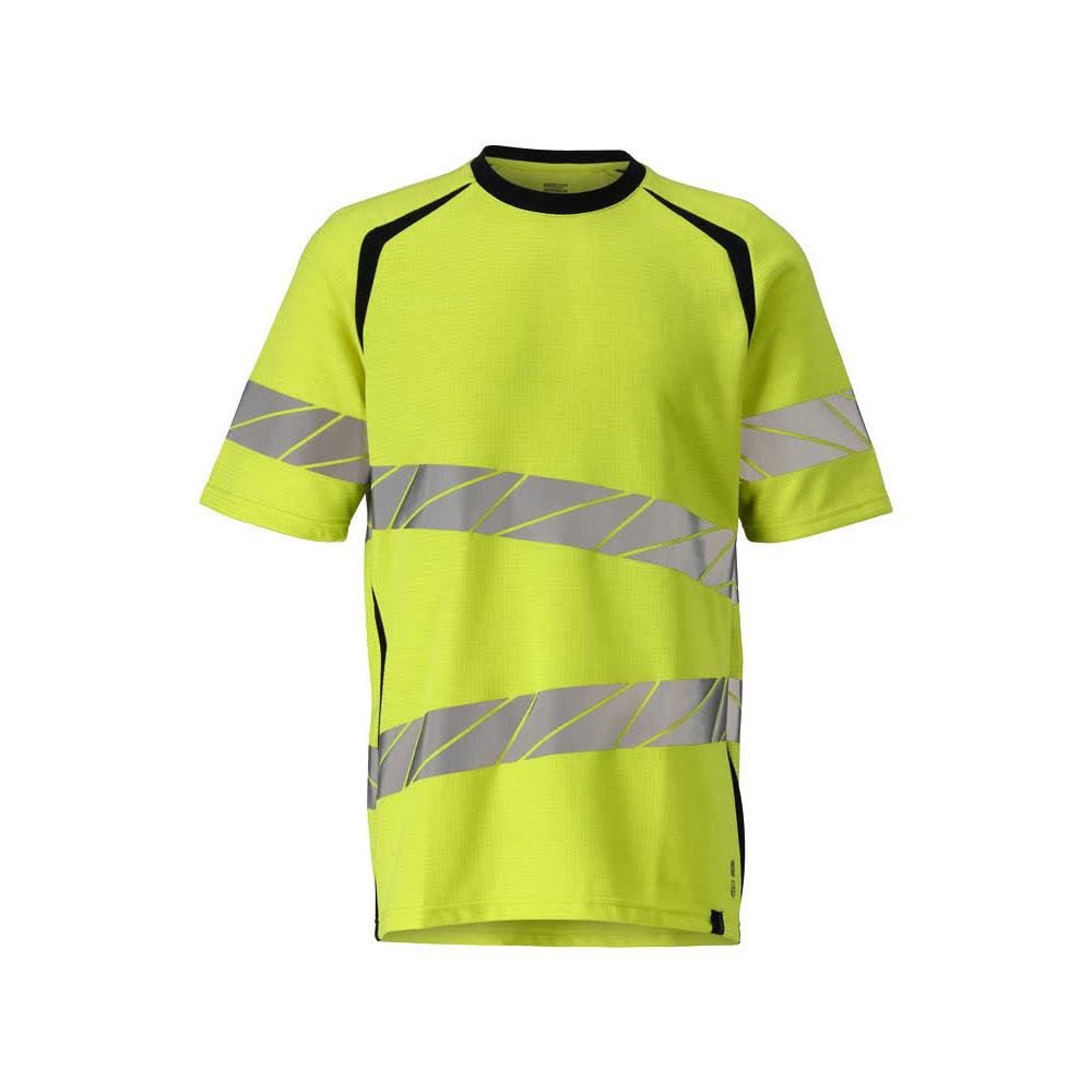 Camiseta corte moderno Camiseta Multisafe alta visibilidad amarillo/negro-azul