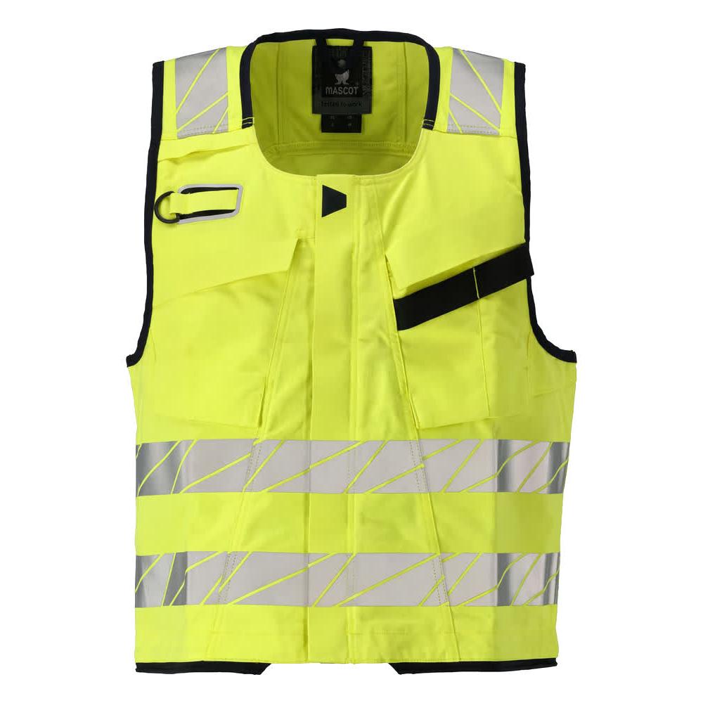 Chaleco para herramientas Chaleco para herramientas Multisafe, amarillo de alta visibilidad/negro-azul