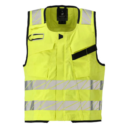 Chaleco para herramientas Chaleco para herramientas Multisafe, amarillo de alta visibilidad/negro-azul