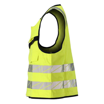 Chaleco para herramientas Chaleco para herramientas Multisafe, amarillo de alta visibilidad/negro-azul