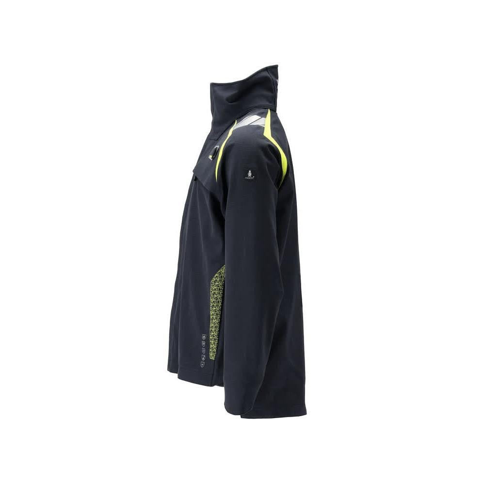 Hard Shell Jacket Jacket Multisafe, negro azul/amarillo de alta visibilidad