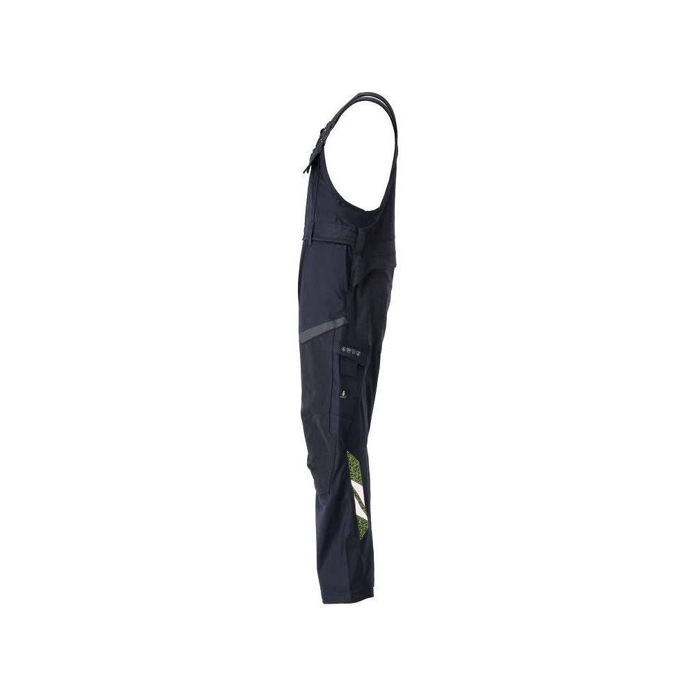 Peto, bolsillos en las rodillas, inserciones elásticas Peto Multisafe, negro azul/amarillo de alta visibilidad