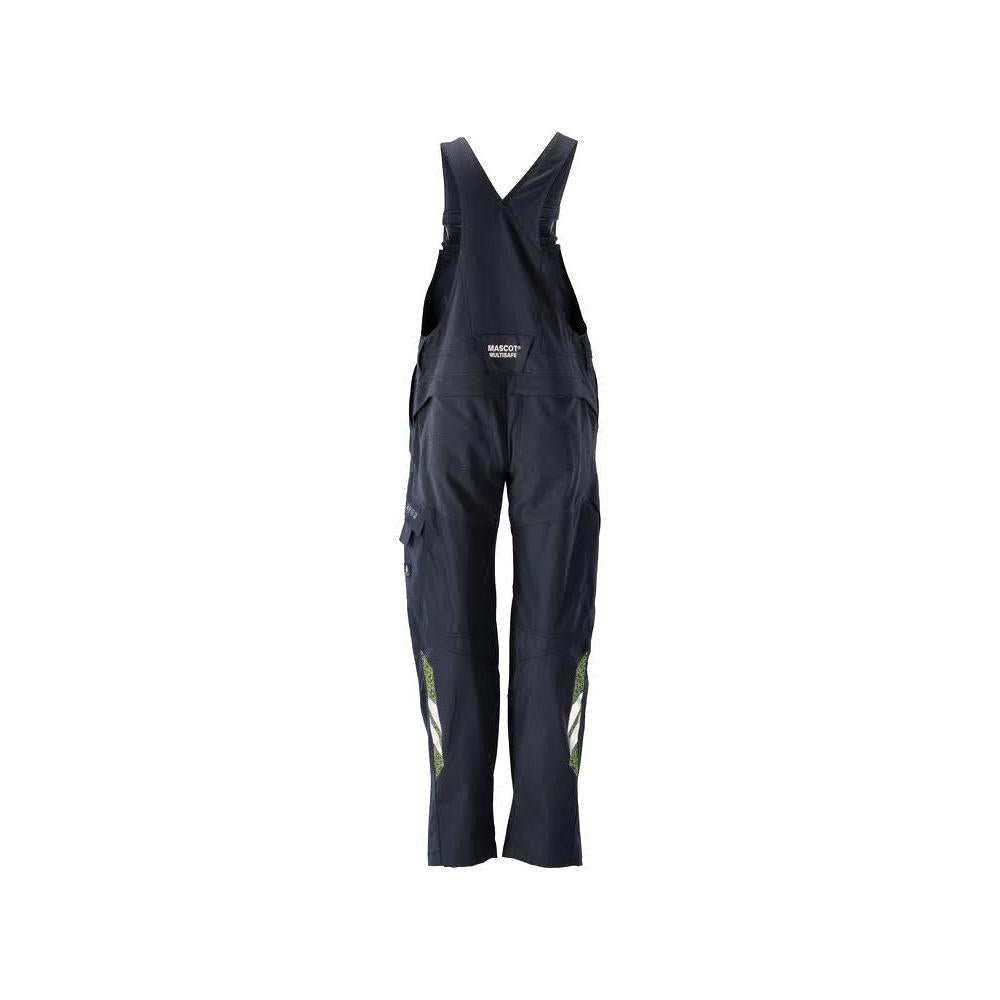 Peto, bolsillos en las rodillas, inserciones elásticas Peto Multisafe, negro azul/amarillo de alta visibilidad