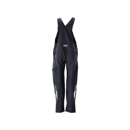 Peto, bolsillos en las rodillas, inserciones elásticas Peto Multisafe, negro azul/amarillo de alta visibilidad