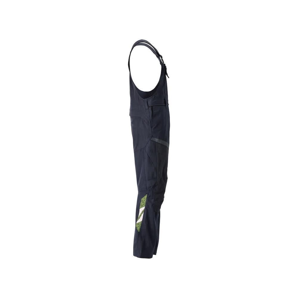 Peto, bolsillos en las rodillas, inserciones elásticas Peto Multisafe, negro azul/amarillo de alta visibilidad