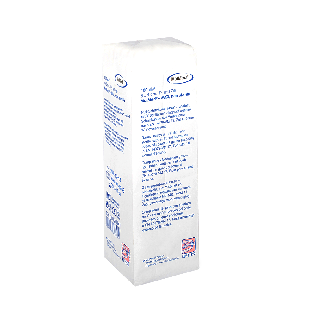 MaiMed-MKS-compresas de gasa no estériles, 100 unidades/bolsa de papel