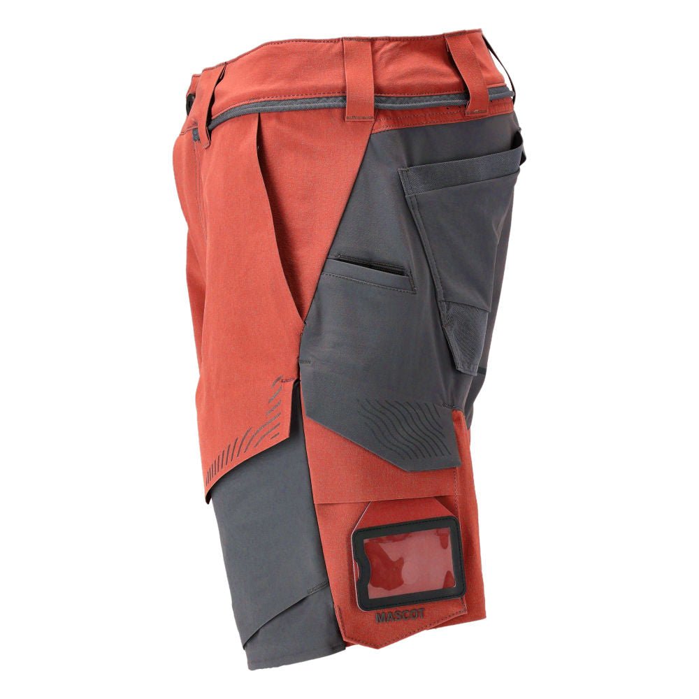 Shorts, stretch, light weight shorts, autumn red/anthracite gray