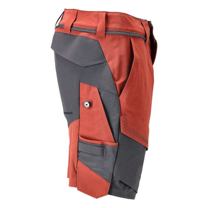 Shorts, stretch, light weight shorts, autumn red/anthracite gray