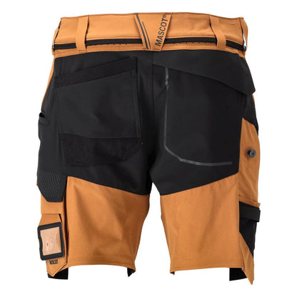 Pantalones cortos, elásticos, pantalones cortos ligeros, marrón nuez/negro