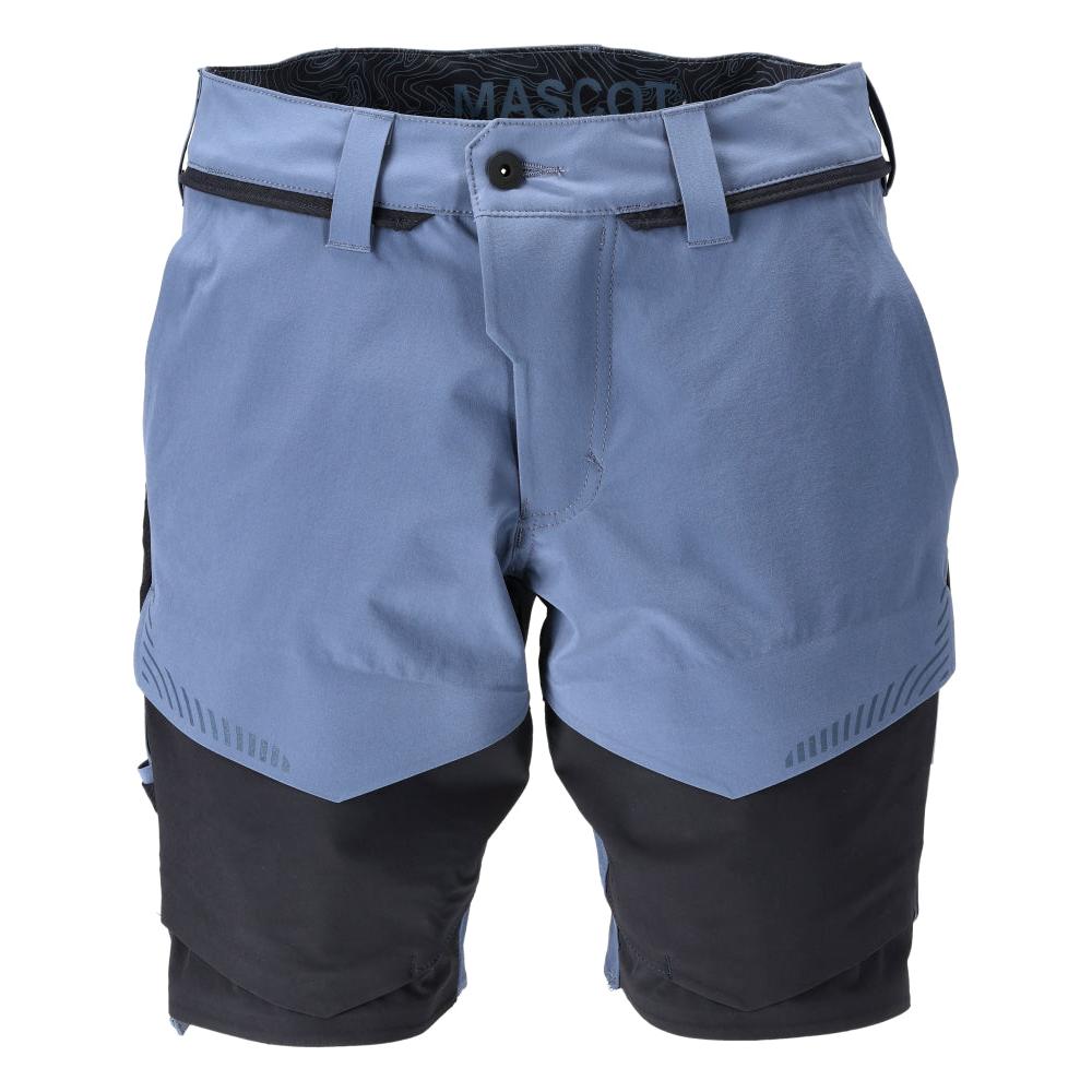 Pantalón corto elástico y ligero, azul piedra/negro azul