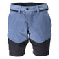 Pantalón corto elástico y ligero, azul piedra/negro azul
