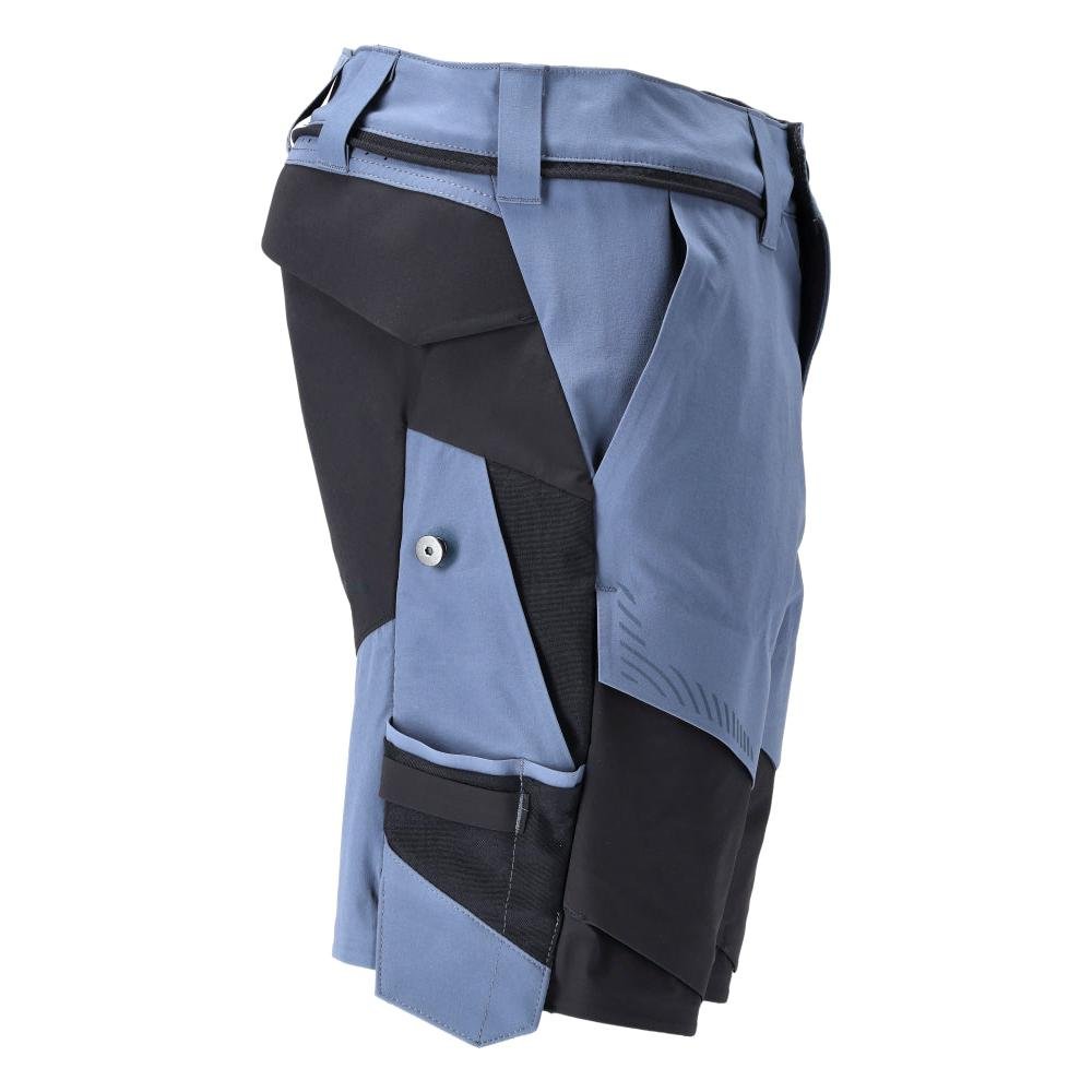 Pantalón corto elástico y ligero, azul piedra/negro azul
