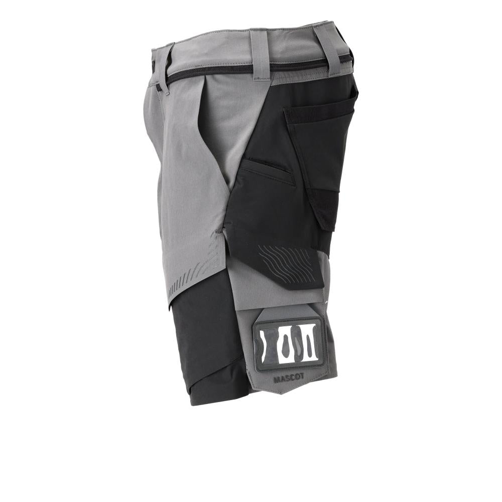 Pantalón corto elástico y ligero, gris antracita/negro