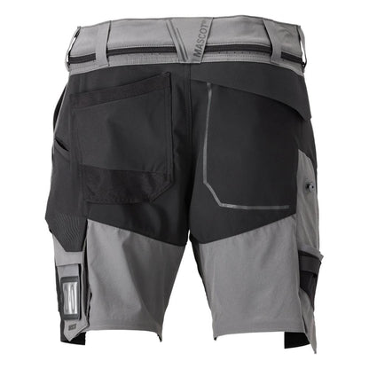 Pantalón corto elástico y ligero, gris antracita/negro