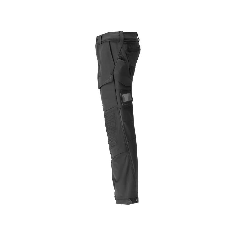 Pantalones con bolsillos en las rodillas, resistentes, elásticos, negros