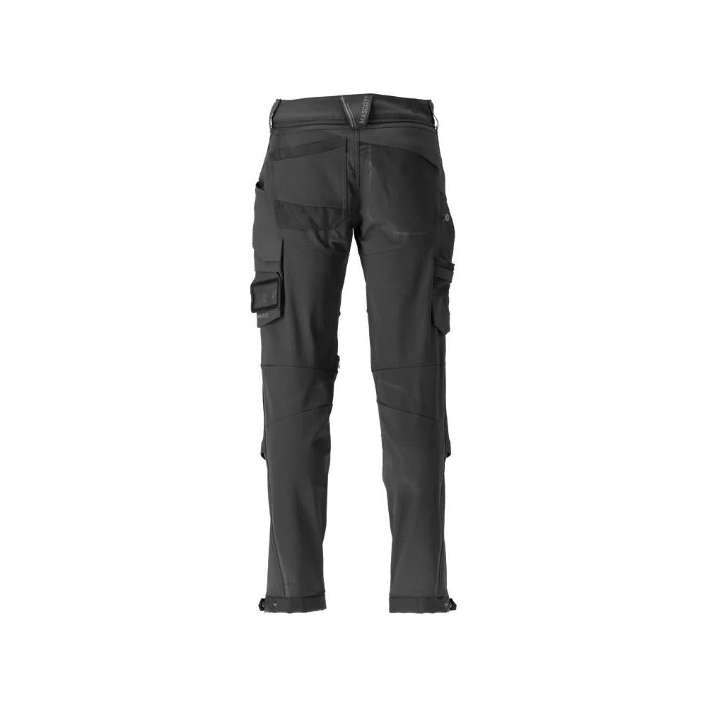 Pantalones con bolsillos en las rodillas, resistentes, elásticos, negros