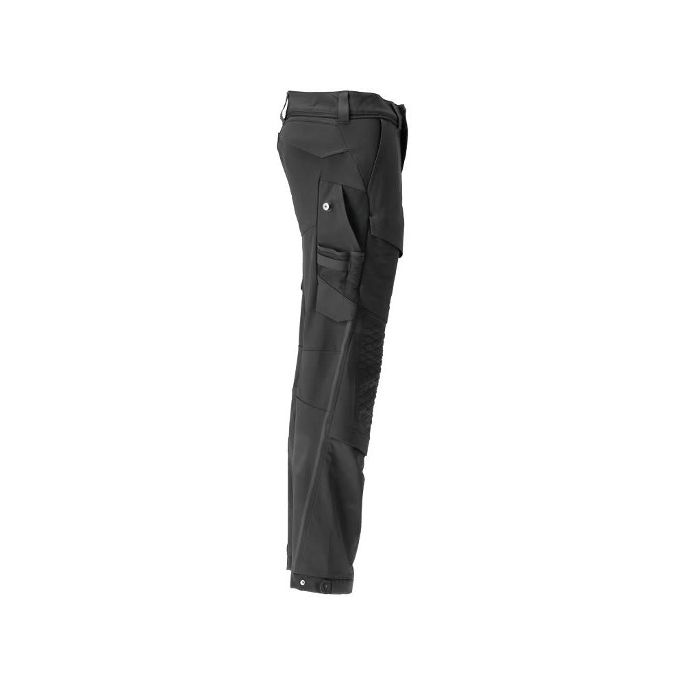 Pantalones con bolsillos en las rodillas, resistentes, elásticos, negros