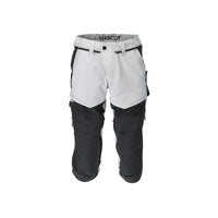 Three-quarter trousers, knee pockets, stretch craftsman three-quarter trousers, white/anthracite grey