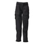 Trousers with knee pockets, women's trousers, black
