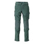 Pantalón, bolsillos en las rodillas, tejido elástico, pantalón ligero, verde bosque