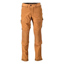 Pantalón con bolsillos en las rodillas, tejido elástico, pantalón ligero, marrón nuez