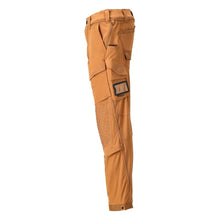 Pantalón con bolsillos en las rodillas, tejido elástico, pantalón ligero, marrón nuez