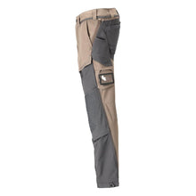 Pantalón con bolsillos en las rodillas, tejido elástico, pantalón claro, beige arena oscuro/gris antracita