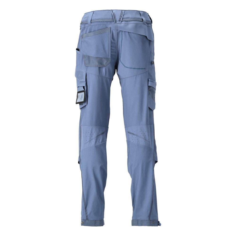 Trousers, knee pockets, stretch, light trousers, stone blue
