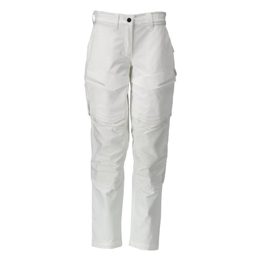 Pantalón con bolsillos en las rodillas, pantalón de mujer, blanco