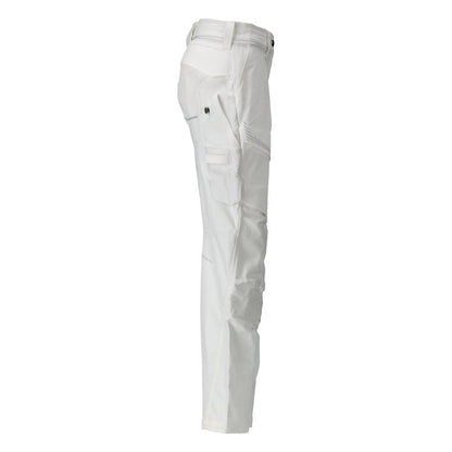 Trousers with knee pockets, women's trousers, white