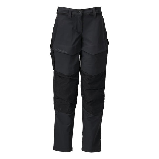 Pantalón con bolsillos en las rodillas, pantalón de mujer, negro