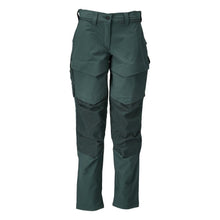 Pantalones con bolsillos en las rodillas, pantalones de mujer, verde bosque