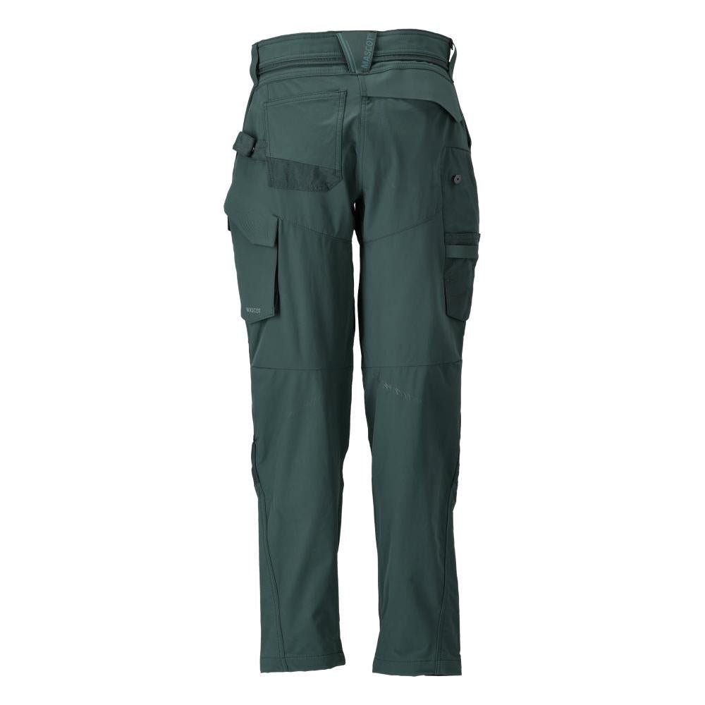 Pantalones con bolsillos en las rodillas, pantalones de mujer, verde bosque